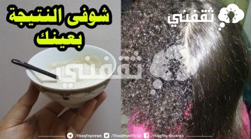 فرد الشعر بالنشا والزبادي