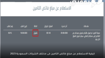 كيفية الاستعلام عن مبلغ فائض التامين فى مختلف الشركات السعودية 2023