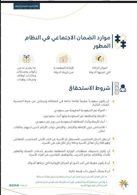 شروط أهلية الضمان الاجتماعي