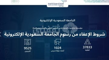 شروط الإعفاء من رسوم الجامعة السعودية الإلكترونية