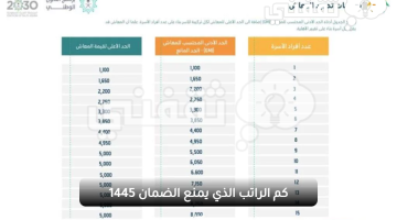 كم الراتب الذي يمنع الضمان 1445