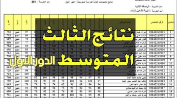 نتائج الثالث المتوسط