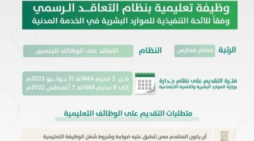 وظائف وزارة التعليم السعودي للمعلمين 1445