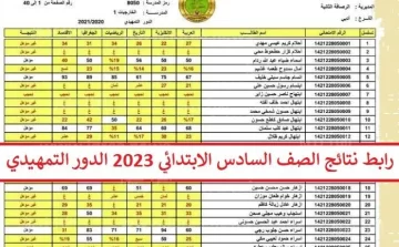 “هنا”.. رابط استخراج نتائج السادس الابتدائي 2023 الدور الثاني بكافة المحافظات العراق