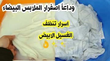 وصفات تنظيف الملابس البيضاء من البقع