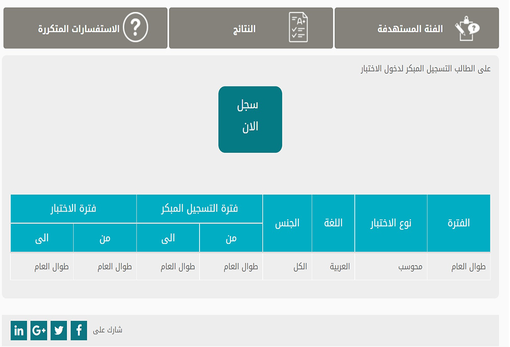 رابط التسجيل في اختبار الرخص المهنية