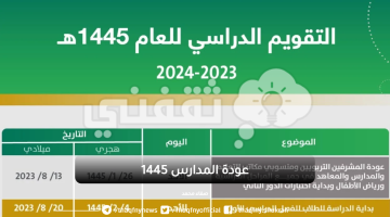 عودة المدارس 1445