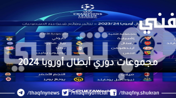 دوري أبطال أوروبا 2024: نتائج قرعة دوري المجموعات