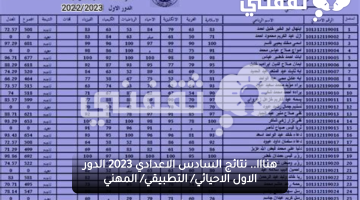 نتائج السادس الاعدادي 2023