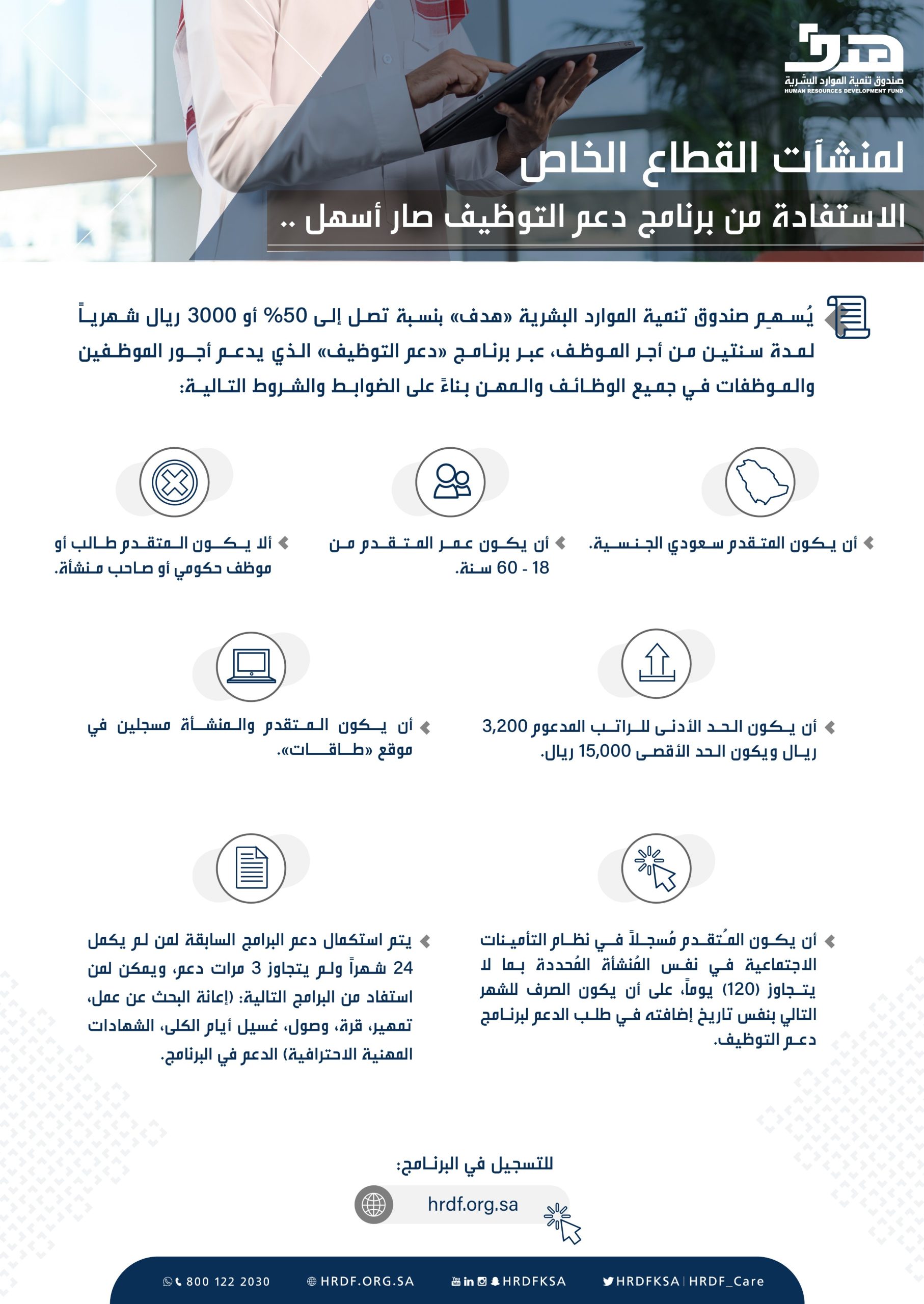 شروط برنامج دعم التوظيف