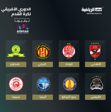 تردد أبو ظبي الرياضية المفتوحة الناقلة لبطولة السوبر ليج الإفريقي على نايل سات وعرب سات