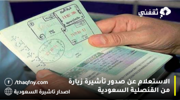 الاستعلام عن صدور تأشيرة زيارة من القنصلية السعودية برقم الجواز