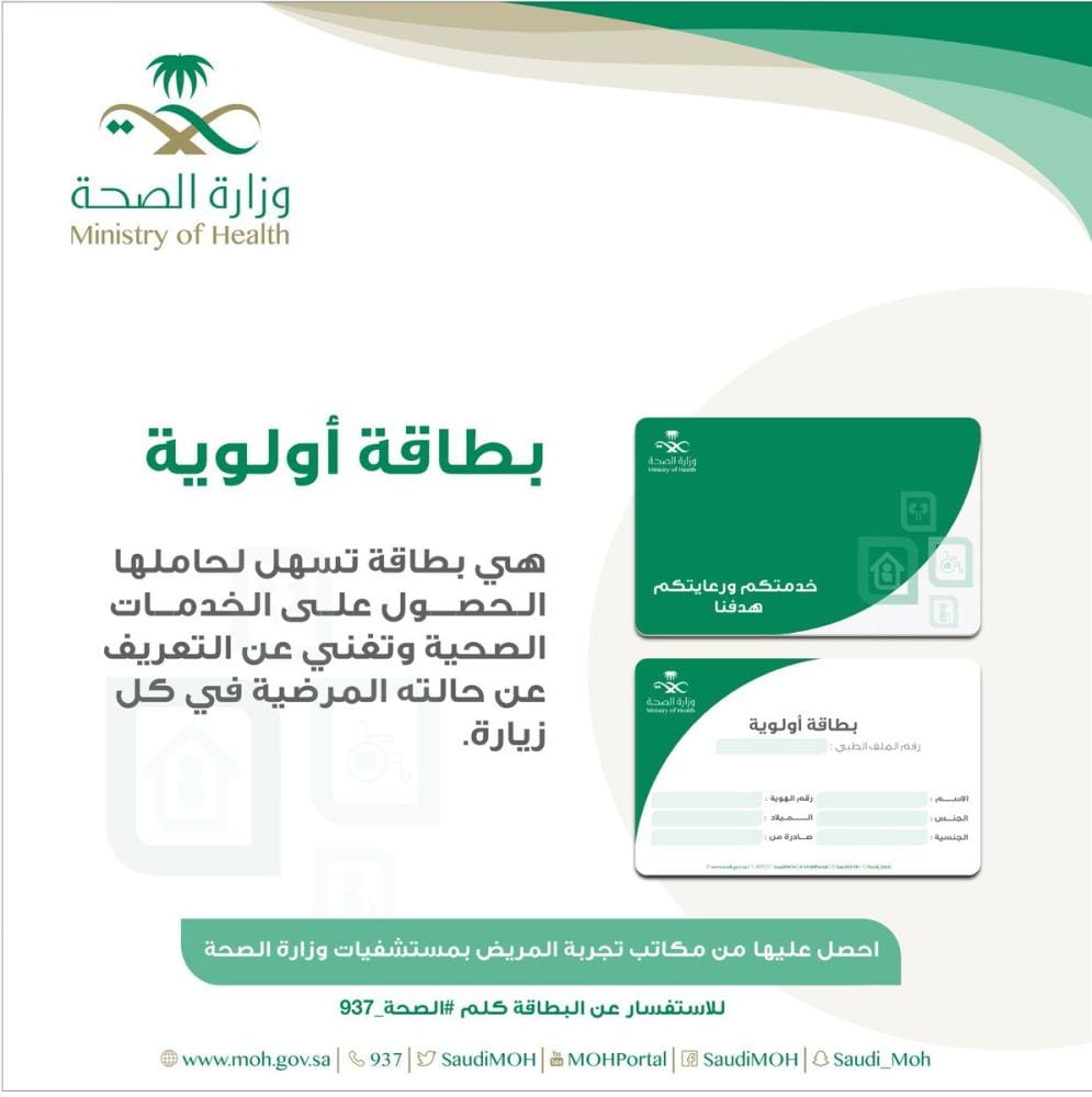 مزايا بطاقة الأولوية لمستفيدي الضمان