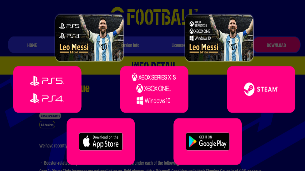 تغييرات eFootball Pes 2024