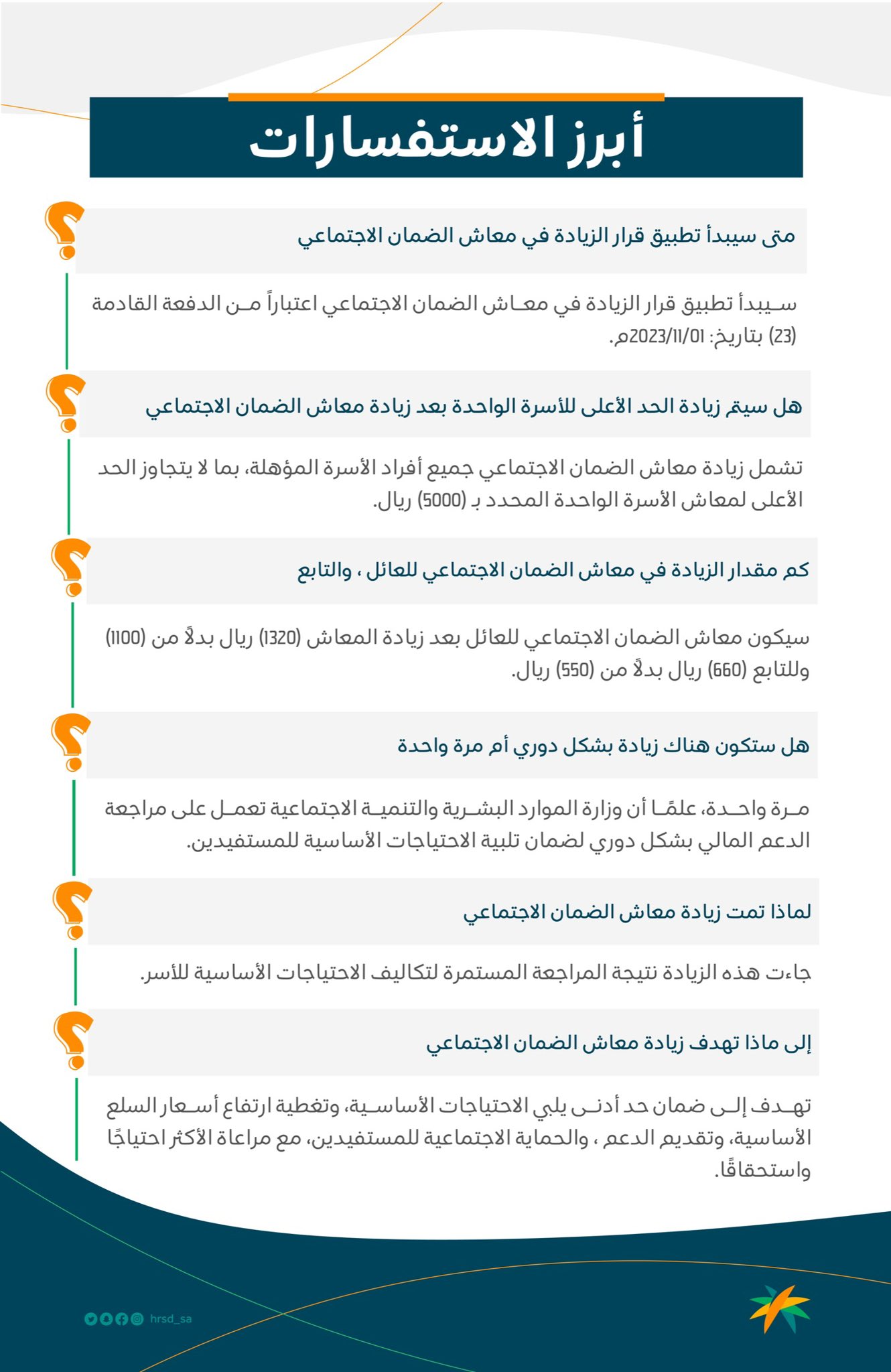 زيادة الضمان الاجتماعي