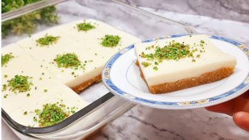 تعلمي كيفية تحضير حلى السميد البارد بكوب سميد واحد
