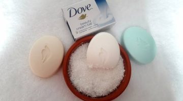 صابونة دوف وأقراص الريفو لتنظيف البشرة