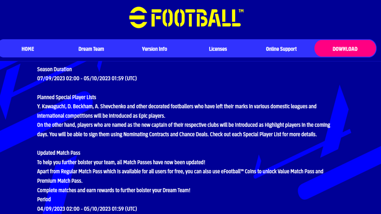 تحديث eFootball 2024 3.1.0