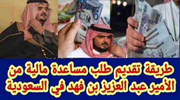 تقديم طلب مساعدة من الأمير عبد العزيز بن فهد