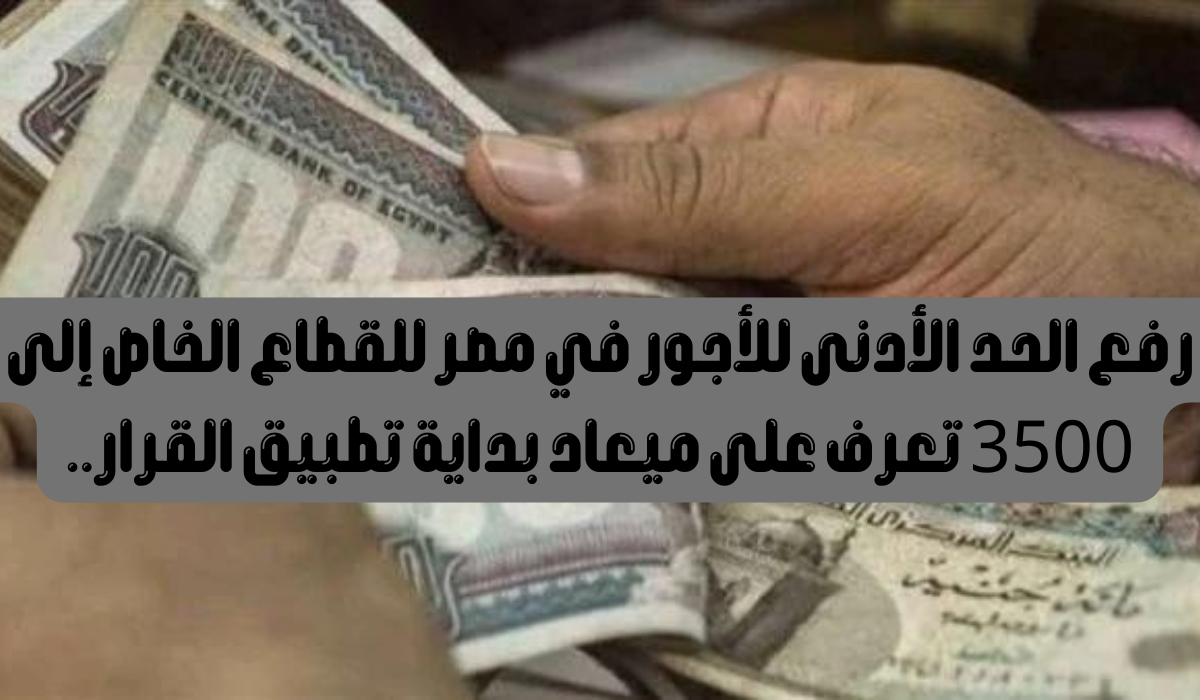 قيمة الحد الأدنى للأجور في مصر لعام2024