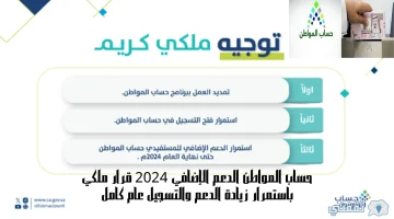 حساب المواطن الدعم الإضافي 2024