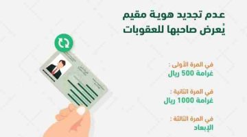 غرامة عدم تجديد الاقامة في السعودية