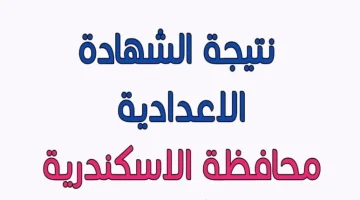 نتيجة الصف الثالث الإعدادي برقم الجلوس محافظة الإسكندرية